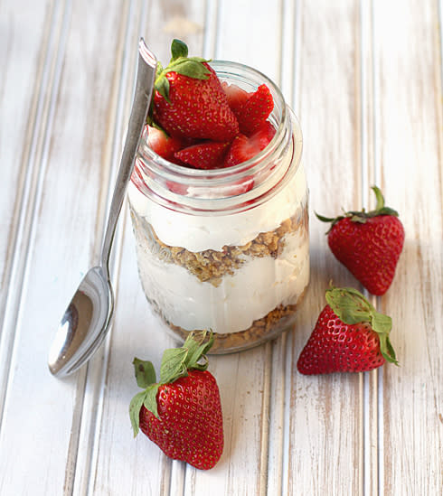 Strawberry Cheesecake in Jar