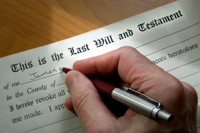 Writing a last will and testament