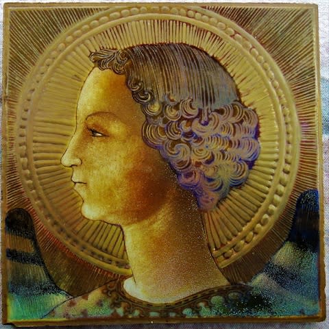 The portrait of the Archangel Gabriel which Italian researchers claim was painted by Leonardo in 1471 - Credit: Private collection