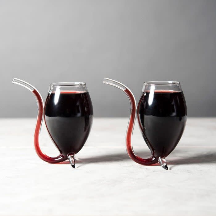 <p>These funky wine sippers make drinking wine even more fun (if that's possible).</p><p><a class="link " href="https://go.redirectingat.com?id=127X1599956&url=https%3A%2F%2Fwww.gettingpersonal.co.uk%2Fgifts%2Fwine-sippers.htm%3Fsplit%3DFLASH%26opti_ca%3D1628933898%26opti_ag%3D61613086283%26opti_ad%3D311591441970%26opti_key%3Daud-297291522848%253Apla-776895309000%26gclid%3DCj0KCQjwoqDtBRD-ARIsAL4pviBu8kklovkCZaPqm3tm0ZztiqHnzJ7b9WyQHaFCyDQLifpvsZdkWbIaAhSZEALw_wcB&sref=https%3A%2F%2Fwww.delish.com%2Fuk%2Fcocktails-drinks%2Fg29855274%2Falcoholic-gift-guide%2F" rel="nofollow noopener" target="_blank" data-ylk="slk:BUY NOW;elm:context_link;itc:0;sec:content-canvas">BUY NOW</a> <strong>£12.99, Getting Personal</strong></p>