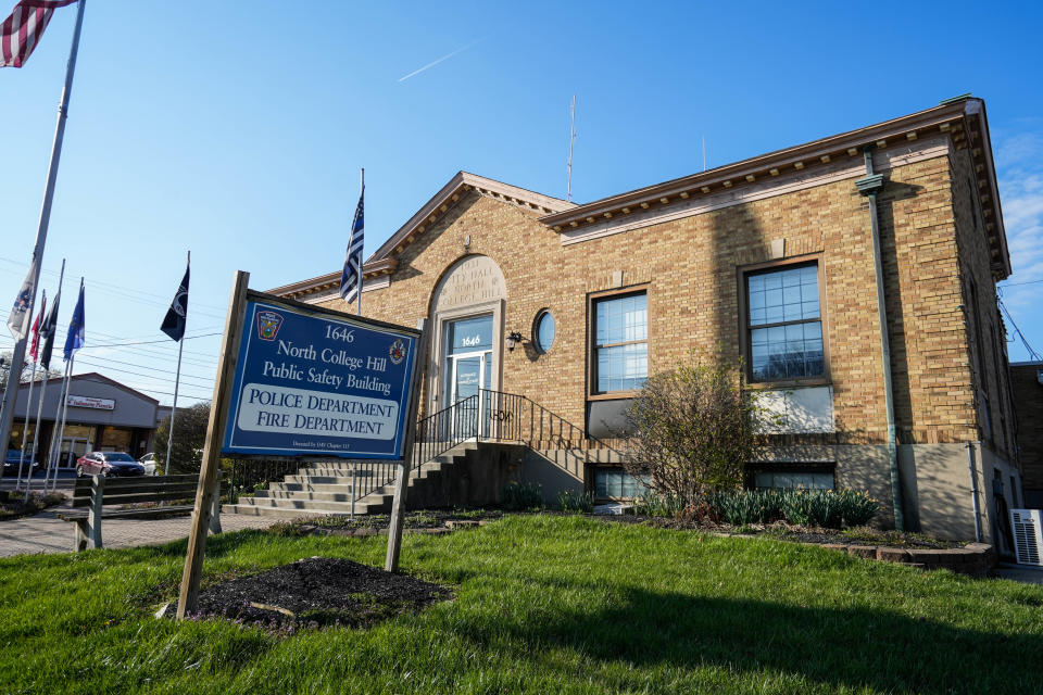 The North College Hill Public Safety Building on Galbraith Road.