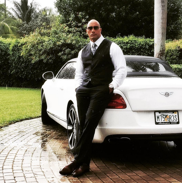 Dwayne “The Rock” Johnson, posing in style: “Daddy fits.” -@therock (Photo: Instagram)