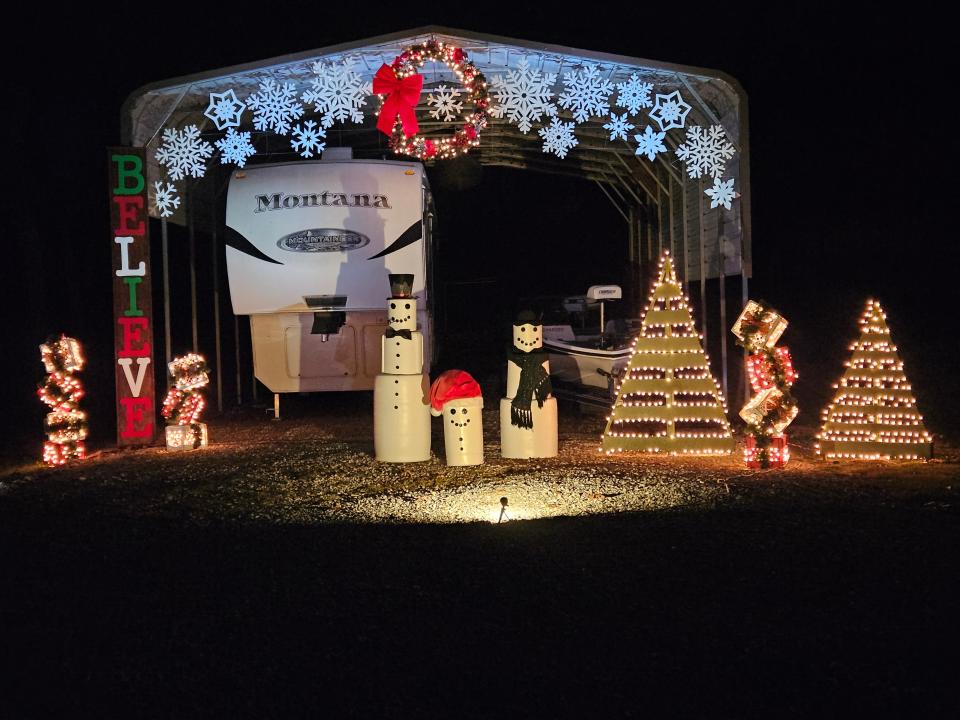 Christmas decorations at Matthew Scott's home at 3757 W. Farm Road 94 in 2023.