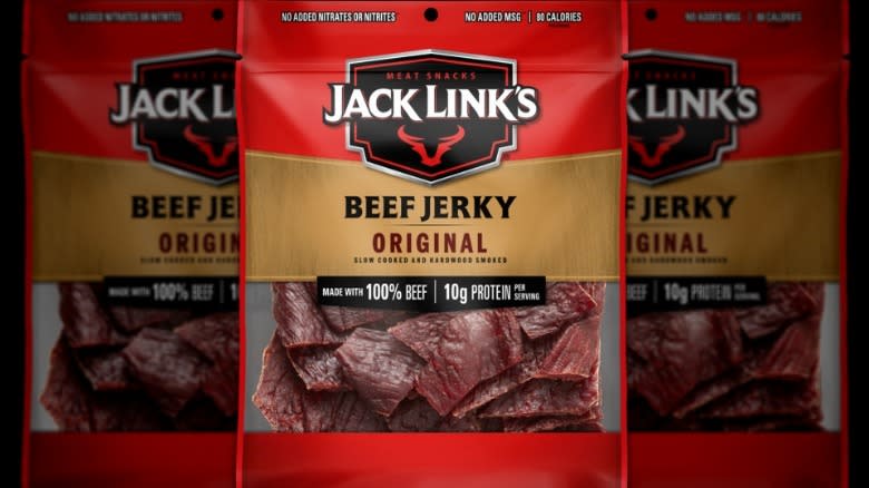 Jack Link's beef jerky package red