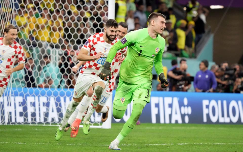 Dominik Livakovic was once again Croatia's penalty shootout hero, this time against Brazil/World Cup penalty records: How the 2022 quarter-finalists have fared through history - GETTY IMAGES/KOJI WATANABE