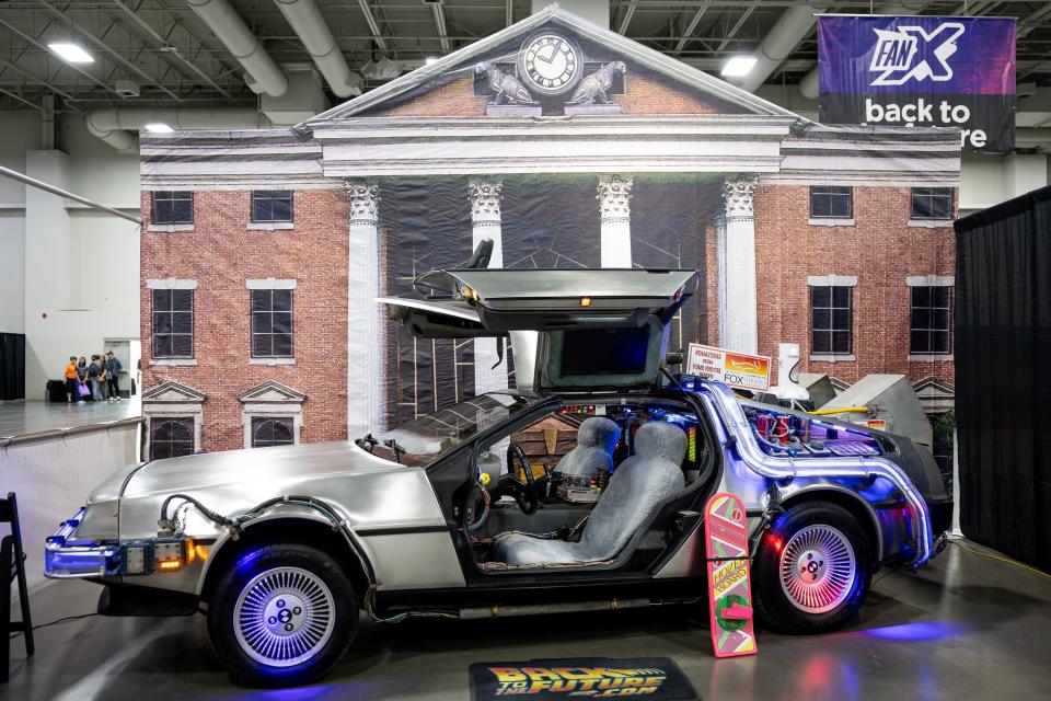 A DeLorean from the “Back to the Future” franchise is displayed at the FanX convention at the Salt Palace in Salt Lake City on Thursday, Sept. 21, 2023. | Spenser Heaps, Deseret News