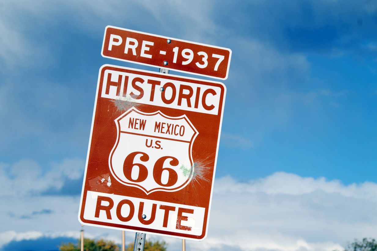 route 66 sign in santa fe