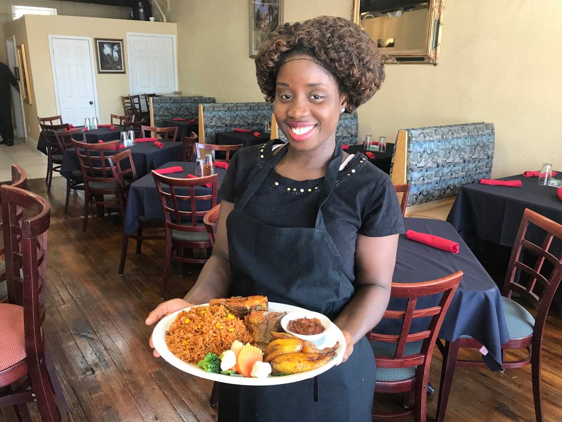 Fannie Gibson serves West African dishes at her namesake restaurant, Fannie’s African & Tropical Cuisine on Troost.