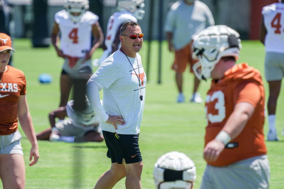 After a month of preseason camp practices and weekend scrimmages, Texas coach Steve Sarkisian said he's eager to see the Longhorns take the field Saturday against Rice. They are ranked No. 11 in the country by The Associated Press and are No. 12 in the coaches poll.