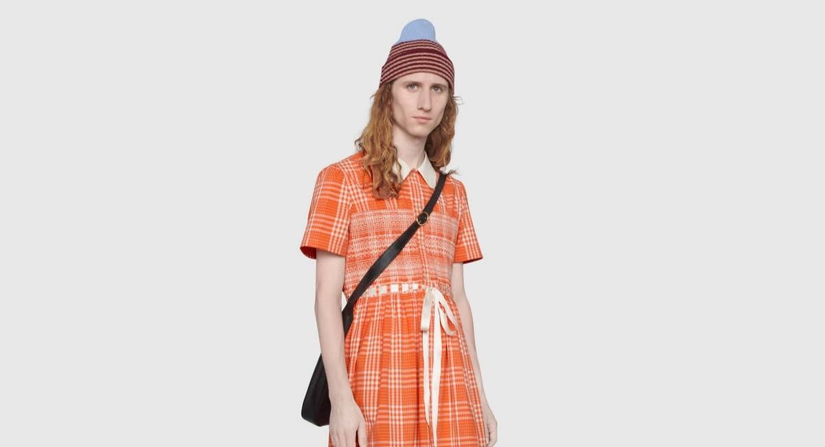 Gucci is selling a dress in its latest men's collection costing £1,700 (Gucci)