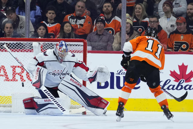 Konecny's hat trick leads surging Flyers past Capitals 5-3