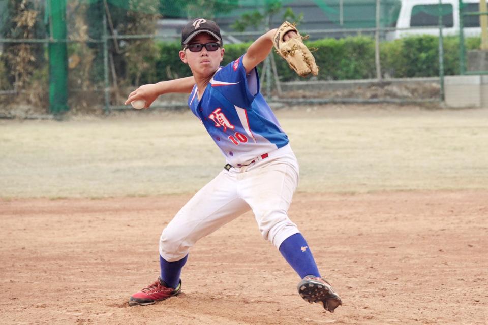 桃園埔頂先發投手張宇寬5.1局奪勝投。（學生棒聯提供）