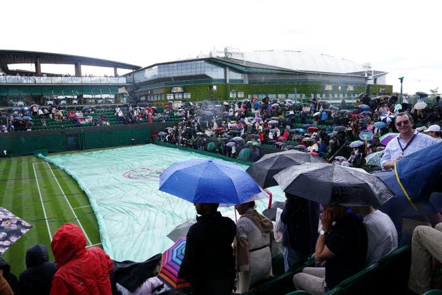 Rain again affected play on Wednesday