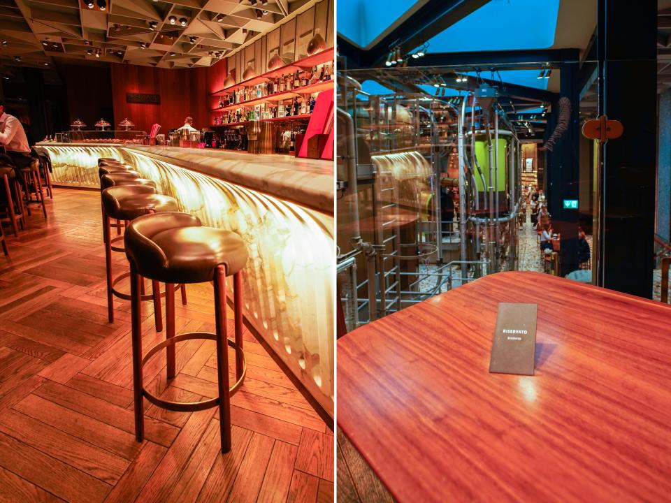 Seating inside the Starbucks Roastery in Milan