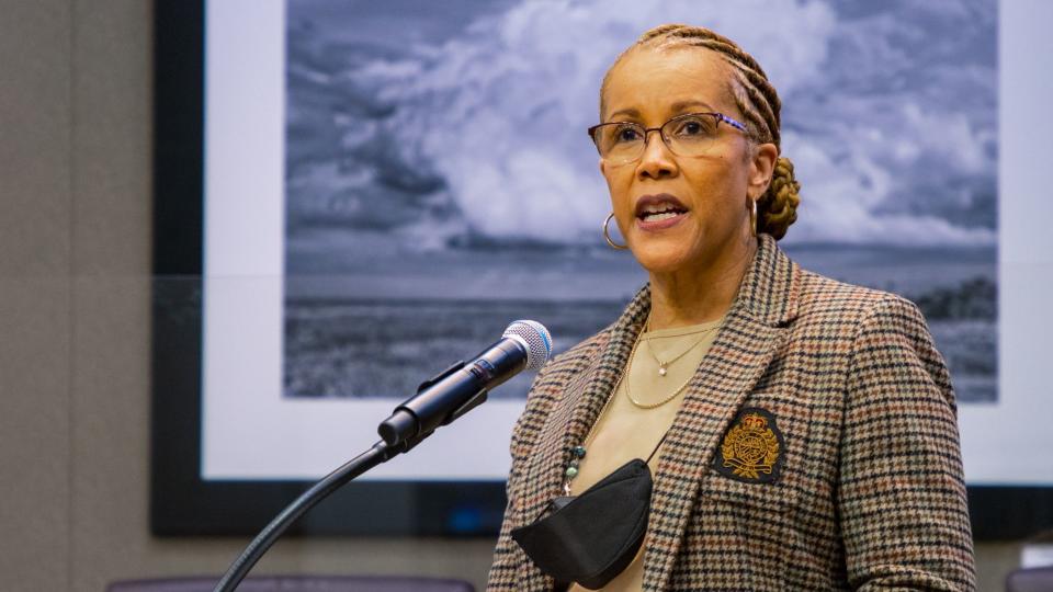 OCPS Superintendent Dr. Barbara Jenkins speaks during a press briefing.