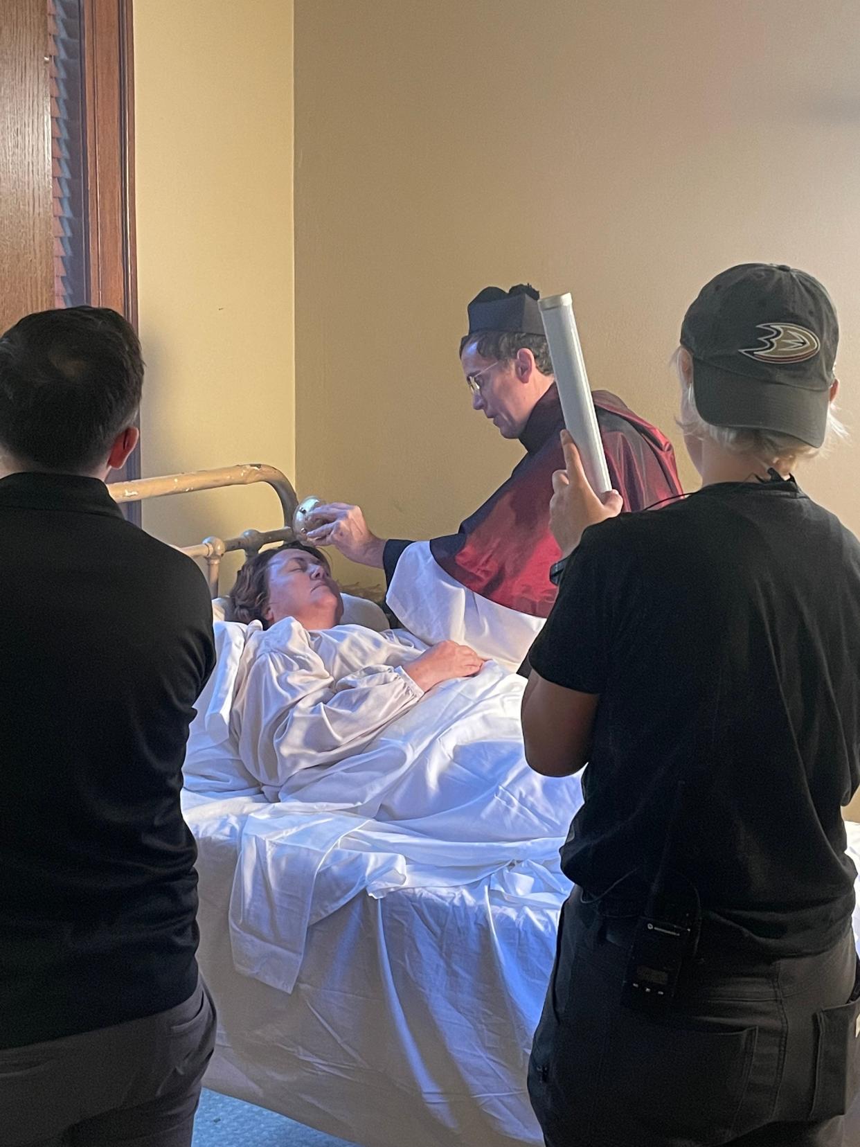 EWTN cast and crew film a scene based on the life of the late Catholic mystic Rhoda Wise in Canton. Wise, a stigmatic who died in 1948 and is on track for sainthood, will be featured on "They Might Be Saints," a series produced by the Catholic media company. The episode will be broadcast July 7.