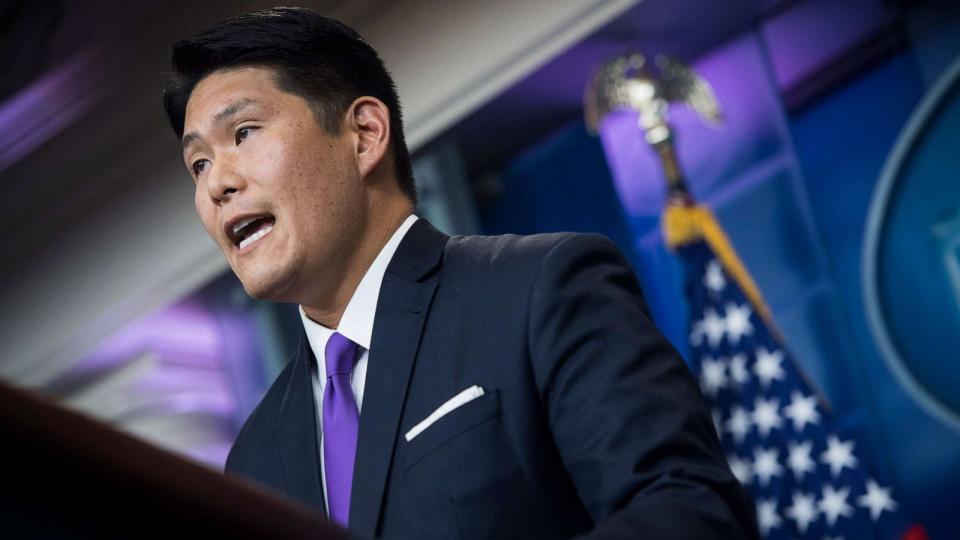 PHOTO: Principal Associate Deputy Attorney General Robert K Hur, speaks in the Brady Press Briefing room of the White House in Washington on July 27, 2017. ( Jabin Botsford/The Washington Post via Getty Images, FILE)