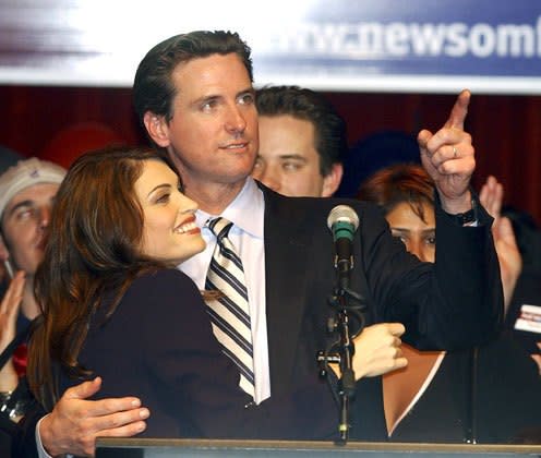 Gavin Newsom and his then-wife, Kimberly Guilfoyle Newsom