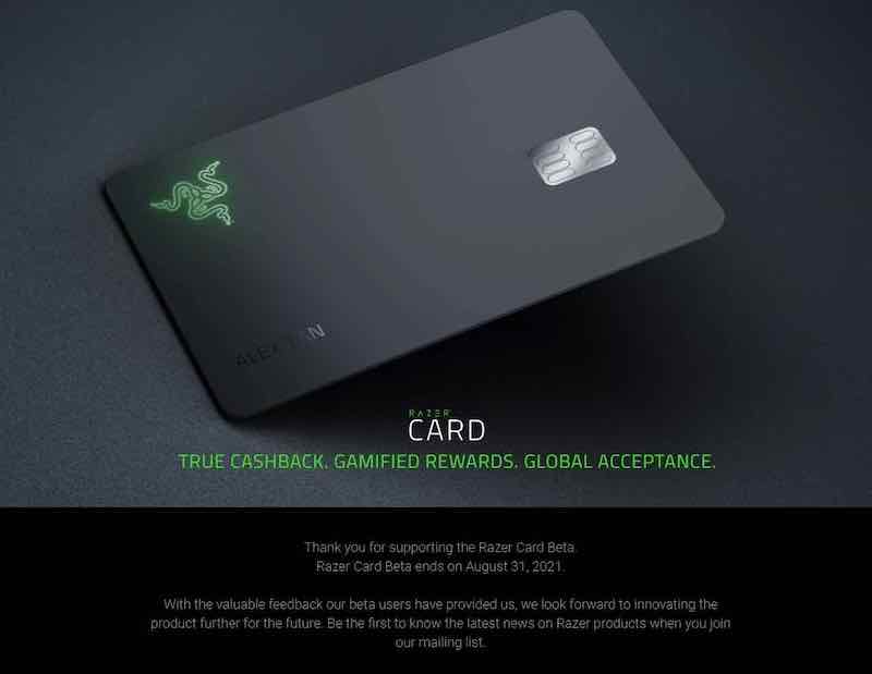 For those who are still using the Razer Card, it can be used for payments until 31st August 2021.  — SoyaCincau  pic