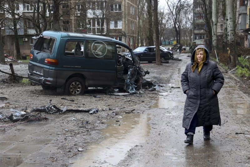 俄羅斯侵略烏克蘭戰爭，南部大城馬里烏波爾（Mariupol）遭俄軍長期圍困，滿目瘡痍（AP）