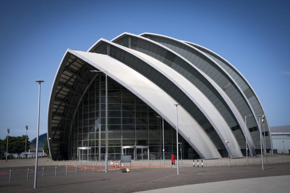 The Armadillo on the Scottish Event Campus alongside the River Clyde in Glasgow, which will host Cop26 at the end of this month (Jane Barlow/PA) (PA Wire)