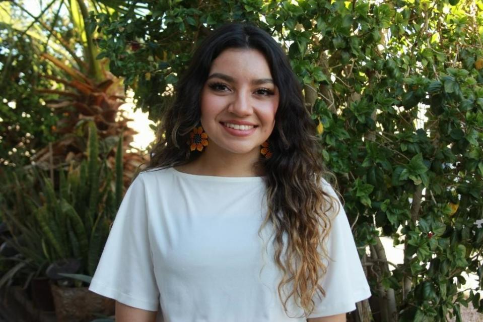 Karla Daniela Salazar Chavira, 20, was born in Hermosillo, Sonora, and was brought to the U.S. when she was 10 months old. When she turned 15, she sought to apply for DACA, but her application was stuck at UCSIS due to the legal status of DACA in the courts.