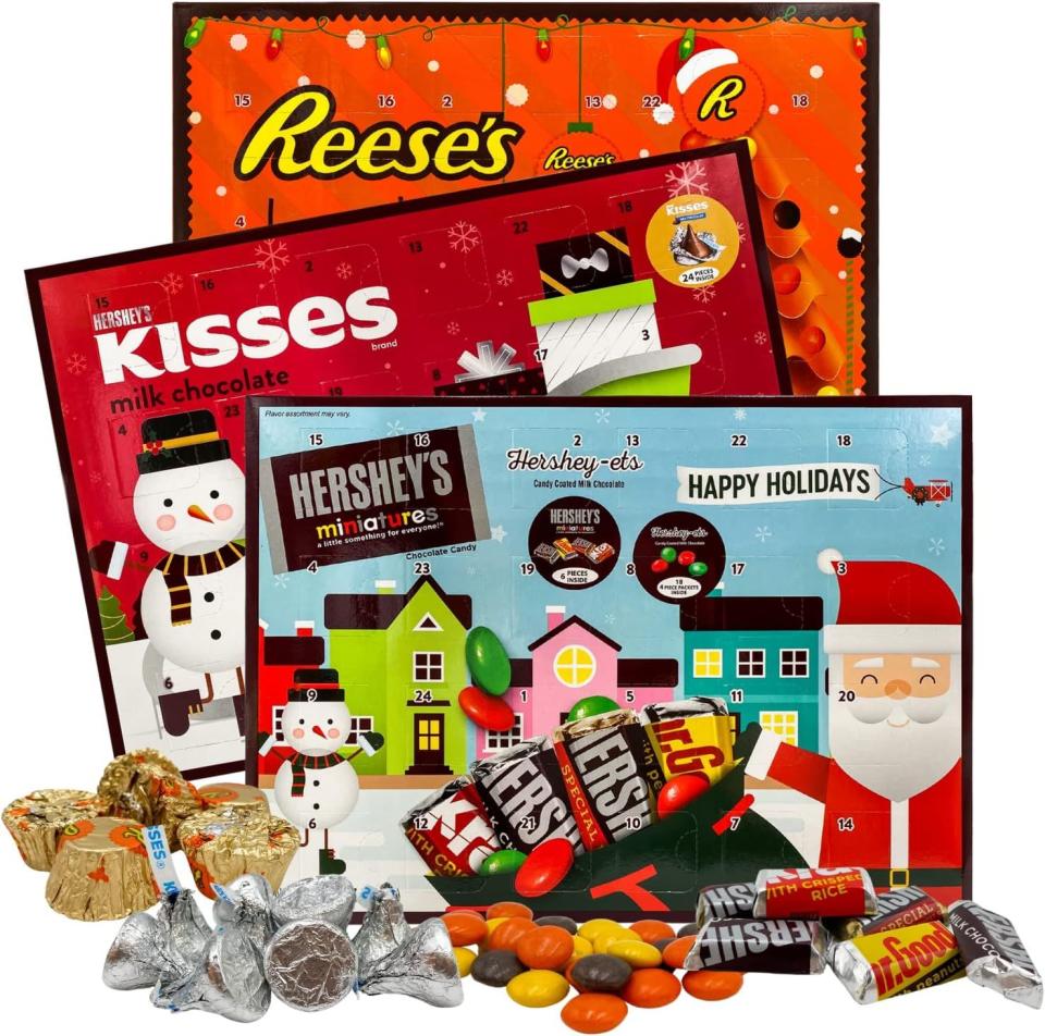 <p><a href="https://www.amazon.com/Hershey-Chocolate-Calendar-Christmas-Miniatures/dp/B07ZG5KR4F/?tag=syn-yahoo-20&ascsubtag=%5Bartid%7C10063.g.46202535%5Bsrc%7Cyahoo-us" rel="nofollow noopener" target="_blank" data-ylk="slk:Shop Now;elm:context_link;itc:0;sec:content-canvas" class="link ">Shop Now</a></p><p>2023 Hershey Chocolate Advent Calendar</p><p>amazon.com</p><p>$37.88</p><span class="copyright">Amazon</span>