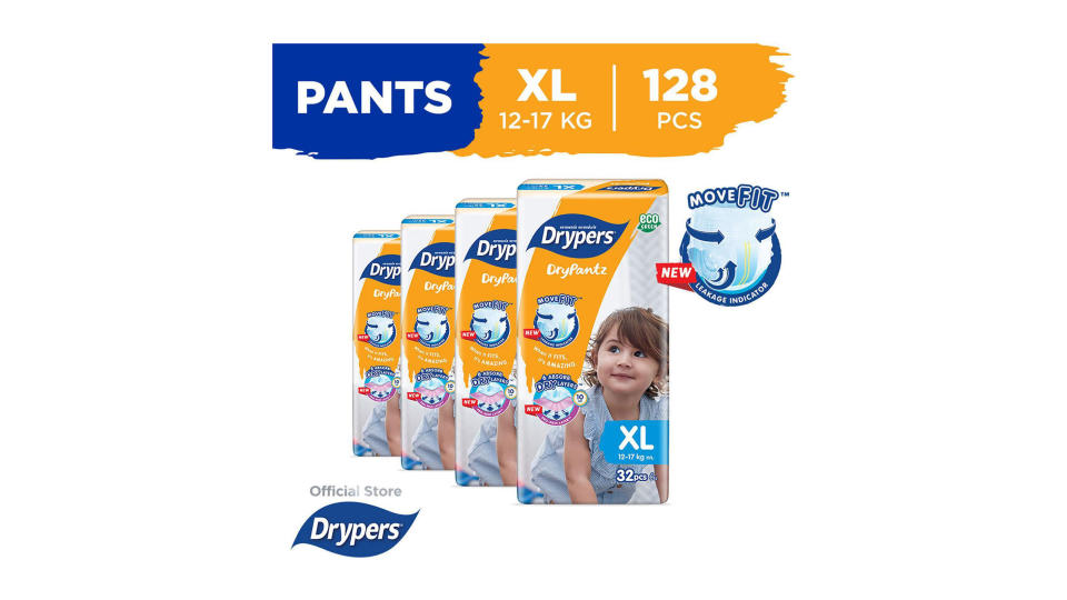 128 pieces of Drypers DryPantz Pants XL - Case. 