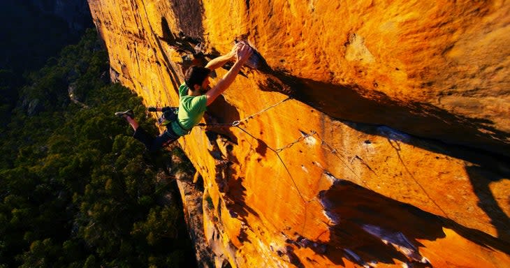 <span class="article__caption">Scene from the climbing Kilian Fischhuber on the first ascent of the route "Southern Delight" in the Grampians of Australia.</span> (Photo: Chuck Fryberger / Red Bull Content Pool)