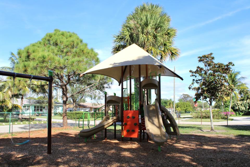 West Ilex Park in Lake Park turns one-fifth of an acre into a neighborhood playground. The town installed new recreation equipment there in November 2023.