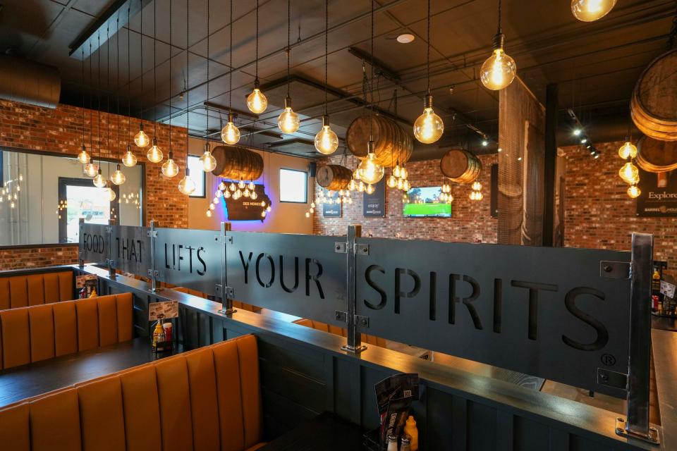 The interior of Barrel House Wednesday, Aug. 24, 2022 in Des Moines. The American-style restaurant, known in parts of the state for its funky take on traditional fare, opened Aug. 15 in the 401 E. Court Ave. building. 