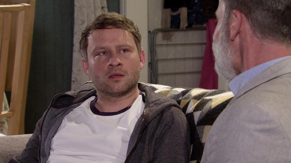 FROM ITV

STRICT EMBARGO -  No Use Before Tuesday 18th July 2023

Coronation Street - Ep 1101314

Monday 24th July 2023

As Billy Mayhew [DANIEL BROCKLEBANK] excitedly expects a marriage proposal, Paul Foreman [PETER ASH] steals himself before telling Billy that when the time comes, heâ€™d like him to help him end his life. How will Billy react? 

Picture contact - David.crook@itv.com


This photograph is (C) ITV and can only be reproduced for editorial purposes directly in connection with the programme or event mentioned above, or ITV plc. This photograph must not be manipulated [excluding basic cropping] in a manner which alters the visual appearance of the person photographed deemed detrimental or inappropriate by ITV plc Picture Desk. This photograph must not be syndicated to any other company, publication or website, or permanently archived, without the express written permission of ITV Picture Desk. Full Terms and conditions are available on the website www.itv.com/presscentre/itvpictures/terms
