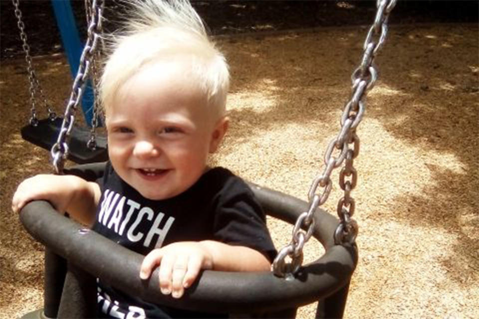 Cancer diagnosis: The little boy (pictured) is currently in the intensive unit at the Queensland Children’s Hospital. 