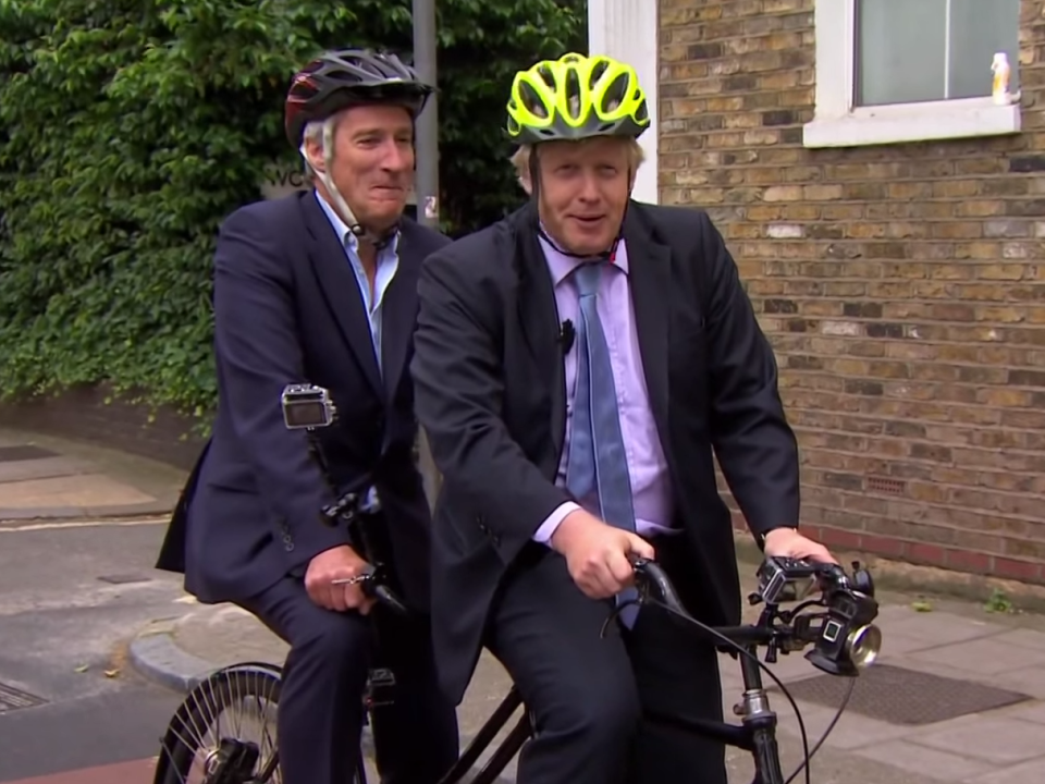 Boris Johnson paxman bike cycle tandem