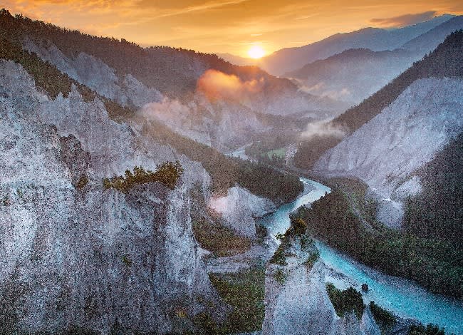 lake cauma sunset