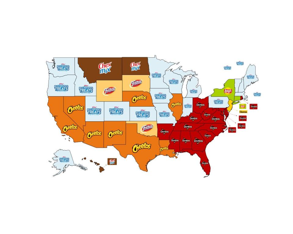 On National Snack Day 2024, Hubscore shows what snack is the favorite of each of the 50 states.