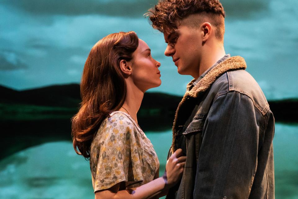 Caitlin Houlahan and Colton Ryan in the Broadway production of "Girl From the North Country."