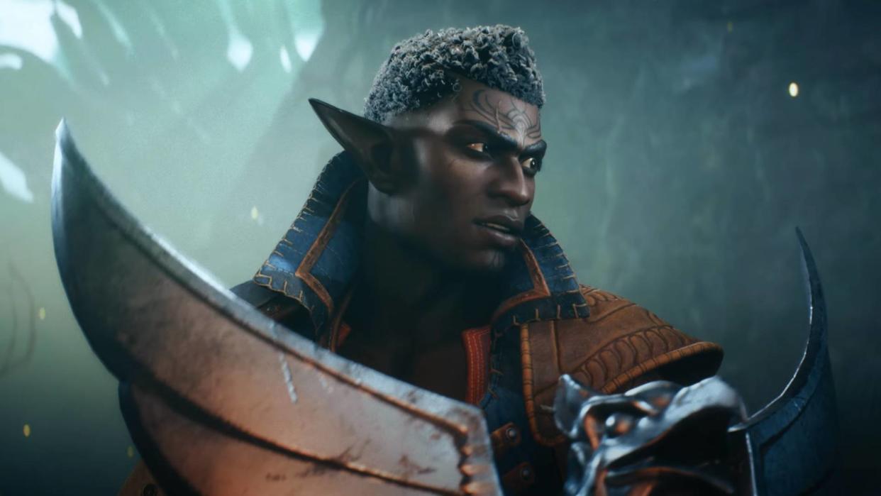  A screenshot of Davrin seen in Dragon Age: The Veilguard's reveal trailer. 