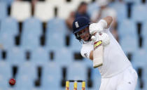 FILE PHOTO: England's Joe Root plays a shot during the fourth cricket test match against South Africa at Centurion, South Africa, January 23, 2016. REUTERS/Siphiwe Sibeko/File Photo