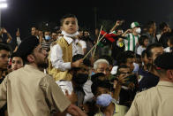 Hundreds of demonstrators protested in Tripoli, Libya, on Friday, Sept. 24, 2021, in opposition to the country’s parliament passing a vote of no-confidence in the transitional government. The motion, passed on Tuesday, represents a challenge to planned December elections and impedes efforts to unite the oil-rich North African nation after a decade of turmoil. (AP Photo/Yousef Murad)