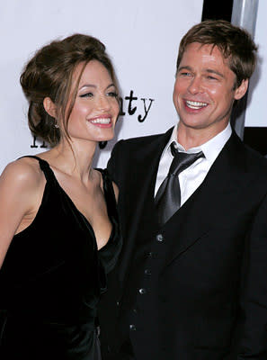 Angelina Jolie and Brad Pitt at the New York premiere of Paramount Vantage's A Mighty Heart