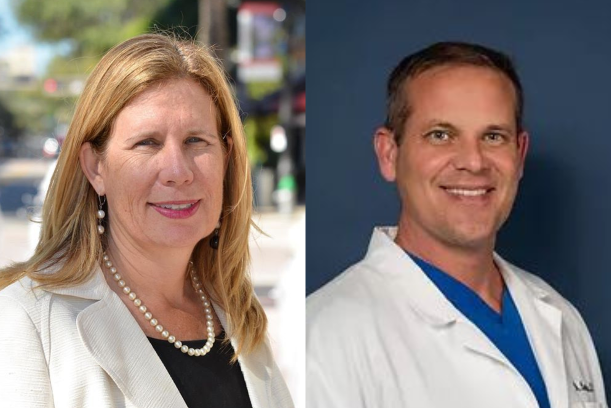 Democrat Katherine Waldron (left) faces Republican Soulis Banionis in the Florida House District 93 race.