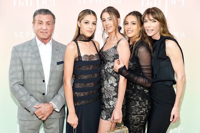 Stefanie Keenan/Getty Sylvester Stallone and family