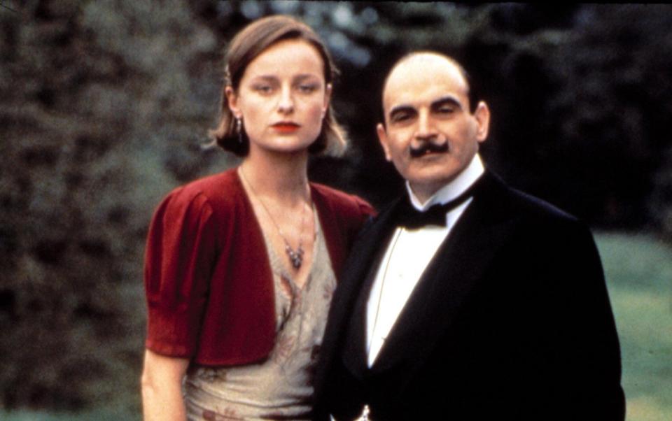Catherine Rabett & David Suchet in Hercule Poirot's Christmas