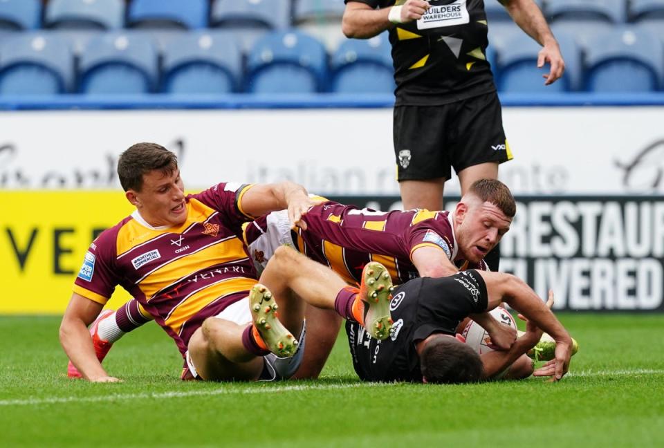 Brodie Croft, right, suffered a head injury (Martin Rickett/PA) (PA Wire)