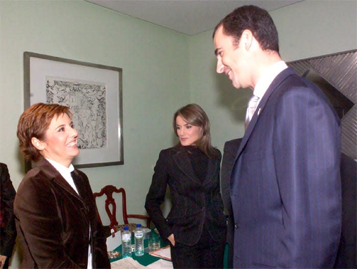 Don Felipe greets Maria Escario