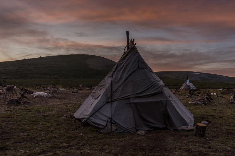 Teepee sunset