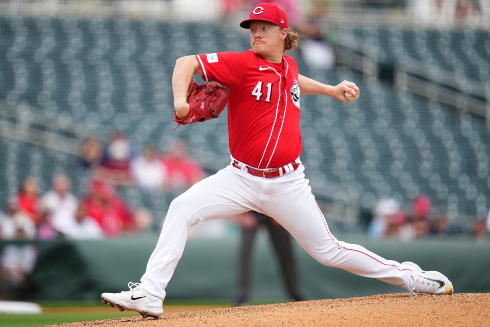 Andrew Abbott has arguably the best command of the Reds starters in camp. "I don’t have the elite of the elite stuff, and I know it," Abbott says. "If I can compete with you and do what I do really well, then I know that I can get outs just like the great pitchers.”