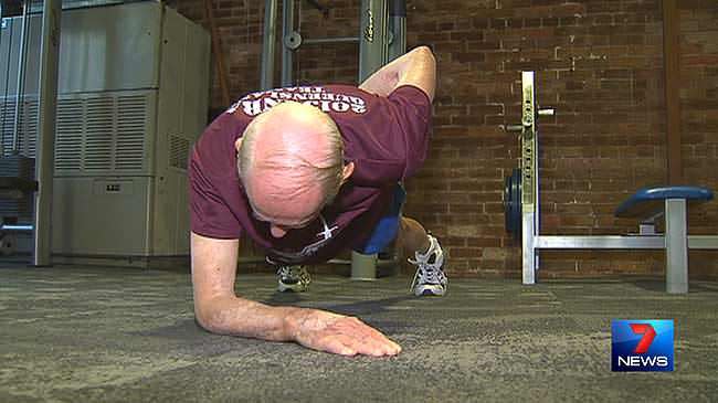 John Rigby only took up body building two years ago after a lifetime of competing in athletics. Source: 7News.