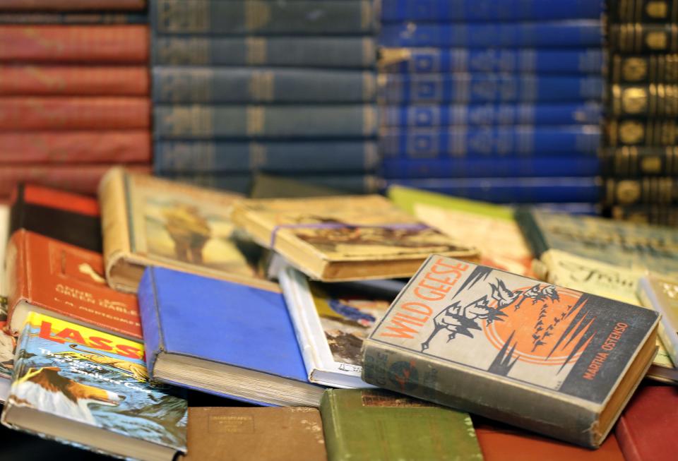 A selection of vintage books is shown May 9, 2022, at Oshkosh Books and Resale, 614 Ohio St., in Oshkosh.